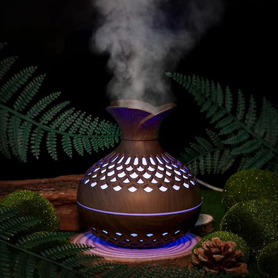 Flower Shape Air Humidifier || Flower (DarkWood)