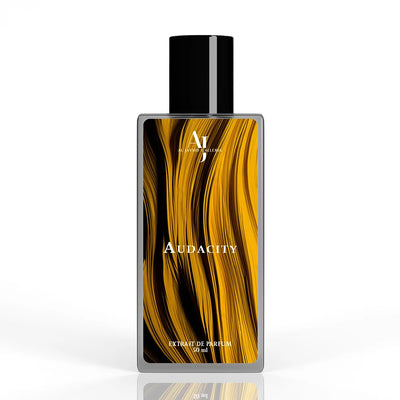 Premium Audacity perfume for men, offering a long-lasting fragrance with vetiver and tonka bean base notes.