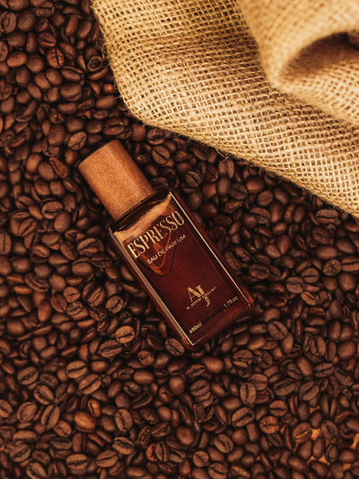 "Bold and warm Espresso perfume for men"