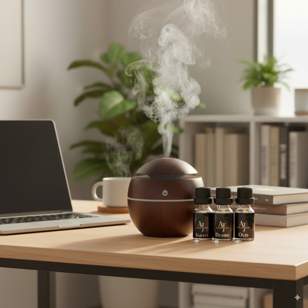 ROUND (Lightwood) Air Humidifier & Diffuser in Pakistan